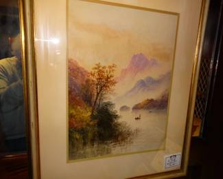 An Original Watercolor Landsccape Signed by the artist