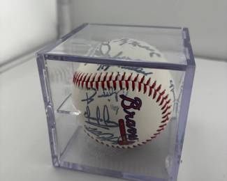 Signed braves baseball
