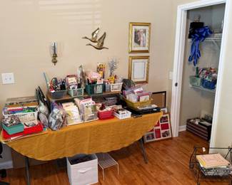 Office supplies, craft supplies, frames