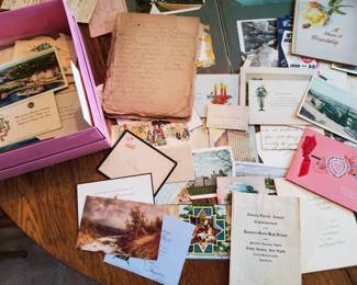 Antique cards, post cards and other things from the 1920