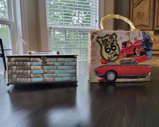 Vintage purse and cigar box purse