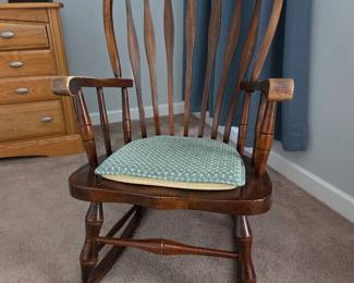 Antique wood rocking chair
