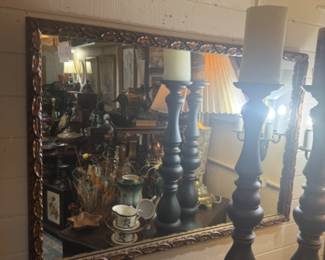 Wooden Candlesticks, mirror