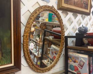 gold tone wall mirror