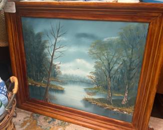 lots of beautiful oil paintings throughout the store