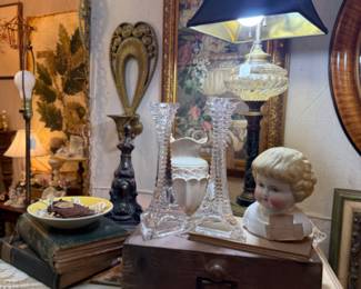 beautiful heart shaped wall sconces, crystal candlesticks, lamps