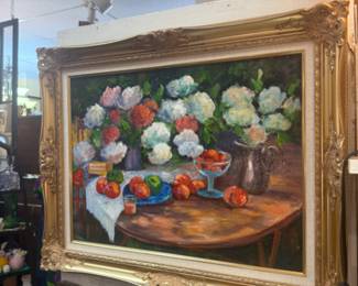 lots of beautiful oil paintings throughout the store
