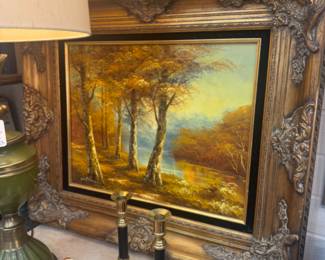 lots of beautiful oil paintings throughout the store