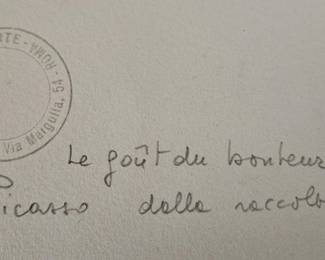 Italian Gallery stamp and pencil description, on reverse.
