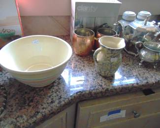 McCoy batter bowl, Ramsbottom pitcher and others (items sold separately).