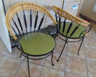 Two of set of 6 Shaver Howard mid-century chairs.