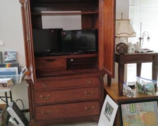 Large armoire and tvs