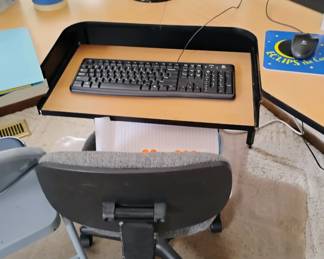 Computer desk and chair