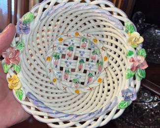 Porcelain Basket Bowl
