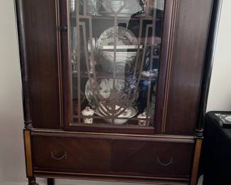 Antique Jacobean style China cabinet
