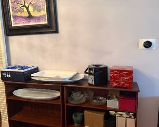 Pair of low bookcases