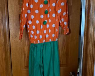 Handmade vintage clown costume