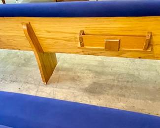 10’ Upholstered Oak Church Pews  6-Available 