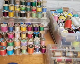 Sewing, Quilting, Crafting is mostly located downstairs in the first room.