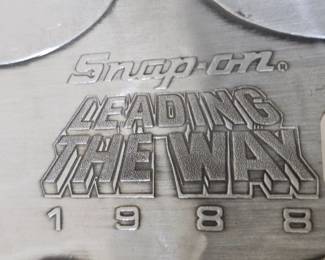 Two Snap On Aluminum Collectable Plates