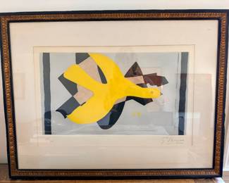 "L'oiseau et son ombre II" (Bird and his shadow); Georges Braque; pencil signed number 54 of an edition of 75