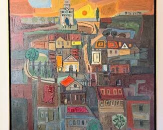 Oil on Canvas; Bruno Zupan b. 1939; Slovenian Born American Artis