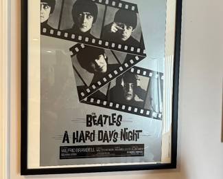 The Beatles film: A Hard Days Night framed poster 