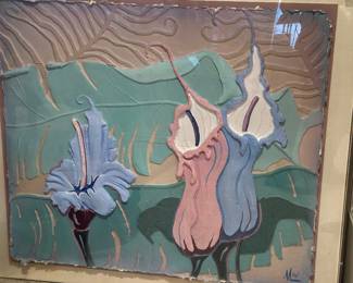 Contemporary textured framed artwork 