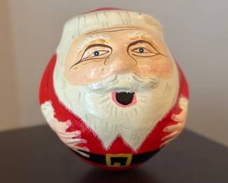 Roll poly Santa paper mache 