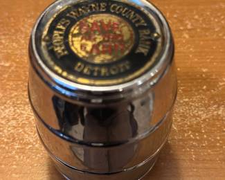 People's Wayne County Bank Detroit barrel bank 