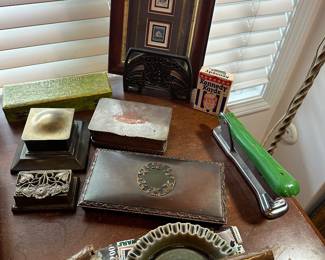 Star Wars stamps, vintage metal cigarette case/box, metal cross box 