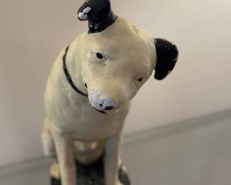 Vintage RCA advertising Nipper the dog statue chalkware