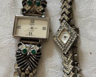 Antique ladies watches , owl watch 