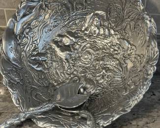 Endangered species, aluminum serving bowl