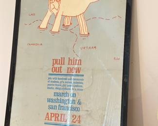 Vintage protest poster pull him out now