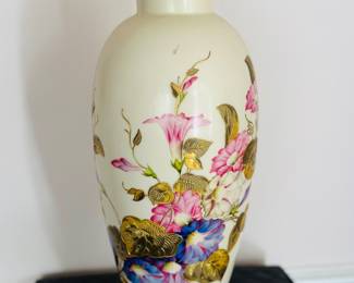 Royal Worcester porcelain hand painted floral base