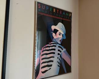 Supertramp world tour framed poster  1983