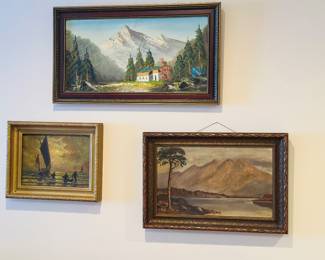 Large collection of original oil paintings 