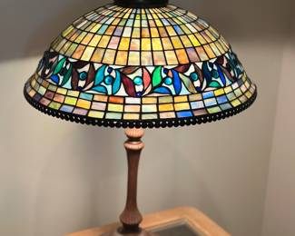 Tiffany style art nouveau   style kaleidoscope table lamp