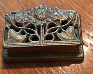 Victorian brass stamp holder 