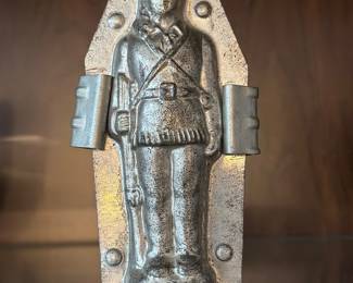 Vintage metal 2 part  chocolate mold 