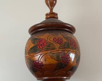 Large wood urn