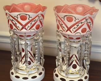 Pink mantle luster's bohemian Czech