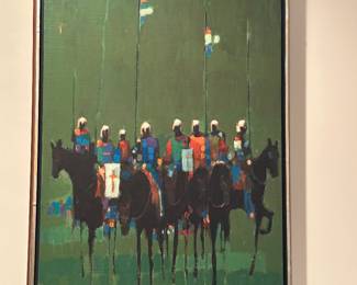 Artist Barry Brent oil 35"T x 22