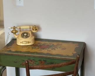 Hand painted wood desk 