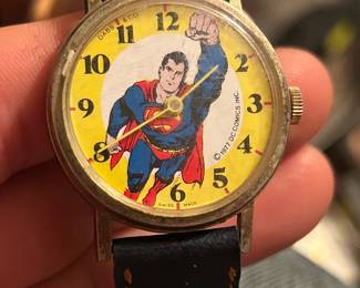 Vintage 1970's Superman Watch - Windup - Working