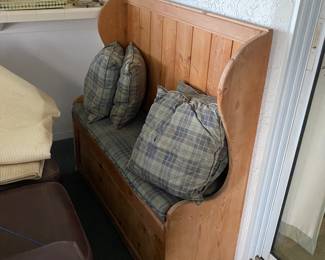 Vintage high back bench