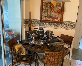 Tile top dining table