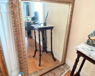 Large antique ornate gold gilt framed wall mirror
