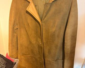 Taylor's Leatherwear suede jacket, brown leather coat, vintage